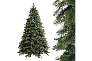 ‎SMEREKA SMEREKA® Künstlicher Weihnachtsbaum 210 cm [Spritzguss 100% 3D-Zweigen mit 2860 Spitzen, dicht] - Nordmanntanne Tannenbaum Künstlich mit Metallständer - Christbaum Christmas Tree