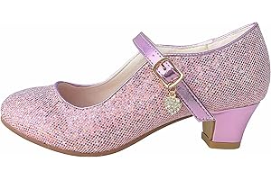 La Senorita Elsa Frozen Scarpe Cuore Principessa Scarpe Rosa Ballerine con Tacco