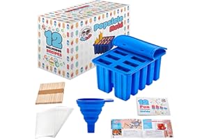 ICELAB Ice Lolly Mould | Blue Ice Lollies Silicone Moulds | Food Grade Popsicle Silicone Mould 10 Cavity | Ideal for Friends and Family | A Great Gift