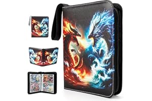 LearnToy ​​Premium Exo-Tec Sammelalbum mit 400 Seitenlade-Taschen - Wasserdichtes Kartenalbum mit Reißverschluss für TCG, Board Games & Collectibles​​