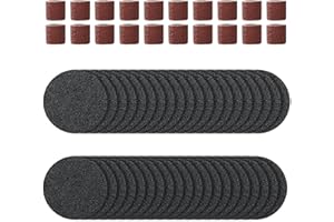 LEIORTUFA 60 discos de papel de lija de repuesto (20 unidades papel con grano 80/120, lija con grano 120) para removedor eléctrico de callos