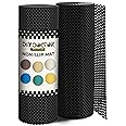DIY Doctor - 2x Anti Slip Gripper Rolls (190 x 30cm) - Rug Gripper - Anti Slip Rug Underlay - Rug Grippers for Laminate Floor - Carpet Grippers - Non Slip PVC Matting - Shelf Drawer Liner Black