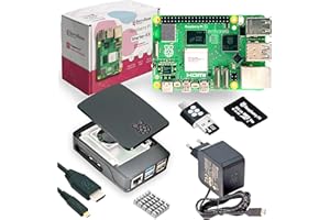 ‎BERRYBASE Raspberry Pi 5 Starterkit (4GB RAM) – Offizielles Bundle mit Gehäuse, Netzteil 27W, MicroSD (vorinstalliert mit Raspberry Pi OS), HDMI-Kabel, Kartenleser & Geschenkverpackung von BerryBase