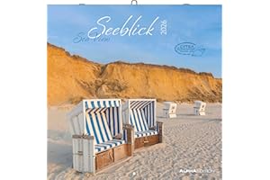 Seeblick 2026 - Broschürenkalender 30x30 cm (30x60 geöffnet) - Kalender mit Platz für Notizen - Sea View - Bildkalender - Wandplaner - Wandkalender