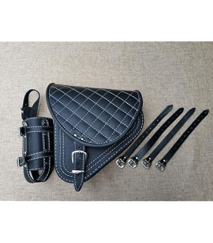 ORLETANOS Yuma Seitentasche Schwarz Links - Echtleder Satteltasche Für Indian Scout/Chief