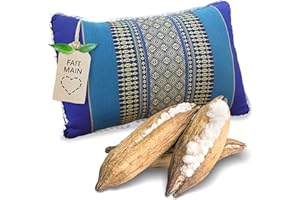 Livasia Coussin de Sofa Coussin de décoration - 22x33x13cm - Coussin cale-Nuque, Coussin de Sofa, Coussin de Voyage en kapok, Coussin accoudoir Meuble Palette, Jardin Balcon Fait Main