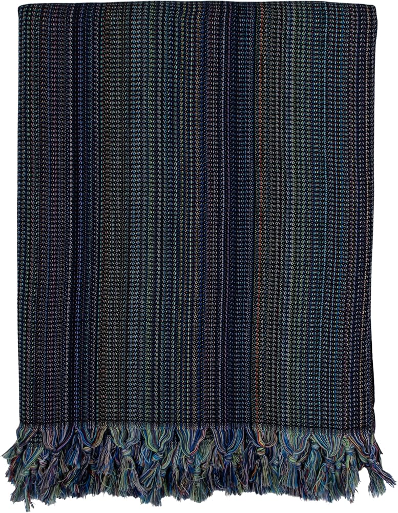 PÜSKÜL Boho Çift Kişilik Yatak Örtüsü ve Pike |%100 Pamuklu İnce Hafif Yazlık Battaniye & Dekoratif Koltuk Örtüsü | Çok Amaçlı Çeyizlik Günlük Kullanım (Siyah, 200x250 cm Çift Kişilik Pike)