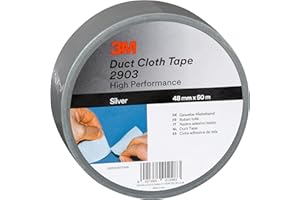 3M Universelles Gewebeklebeband 2903, Duct Tape, Starkes Panzertape, Reparatur Klebeband, Starke Klebkraft, leicht abreißbar, 48mm x 50m, Silber - 1 Rolle