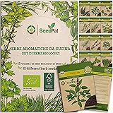 SeedPal - Semi orto - 12 semi piante di erbe aromatiche diverse in qualità BIO - per giardinieri per hobby e professionisti -