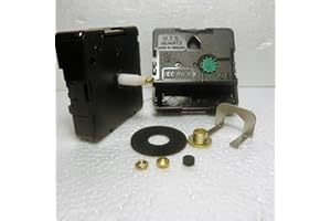 CLOCK SPARE PARTS Kit sostitutivo meccanismo UTS coppia elevata orologio al quarzo Euroshaft (lunghezza stelo 20 mm) Minute Hand Fixing Nut Black Closed