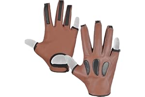 DASKZ LEATHERS Italian Daskz Archery Glove Three Fingers Shooting Right hand Glove- Professional Leather hunting Glove for Adults