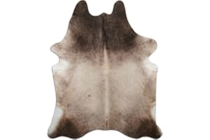 ‎LIVORIO Livorio Premium Kuhfell Teppich - Dark Champagne - einmaliges Naturprodukt aus Südamerika | Rinderfell | Echtfell