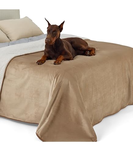 Homaxy hondendeken waterdicht, hondenmat wasbaar voor buiten, omkeerbare hondendek voor hond, zacht kattendek voor sofa, bank, bed, onderweg (130 x 205 cm, grijs lichtgrijs