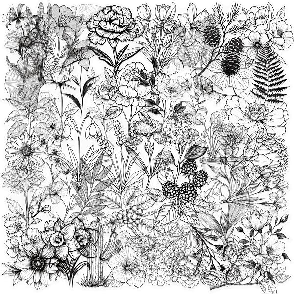 Rosengarten Sticker Set – 2 Bögen, Florale Motive Mit Goldeffekt, Für Journal, Planer, Scrapbooking