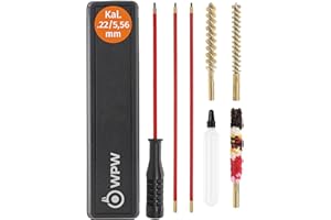 WPW Waffenreinigungsset, Kaliber .223, 5,56 mm, .22 Kleinkaliber Büchsen & Langwaffen zur Waffen Reinigung & Laufreinigung mit 1/8"-Gewinde
