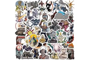 TACOMEXI Adesivi DAR_K SOULS 50 pezzi adesivi in vinile impermeabili per laptop, paraurti, bottiglie d'acqua, computer, telefono, elmetto, adesivi per auto e decalcomanie