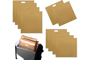 Toasttaschen Set - Wiederverwendbare Toasterbeutel - Premium Dauerbackfolie - Toaster Bag - Toast Taschen - Hitzebeständig, antihaftbeschichtet, spülmaschinenfest (8er-Set Toasttaschen)