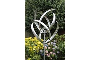 Creekwood Hampton Wind Sculpture Spinner 190cm Height - Silver