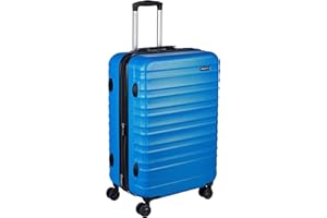 Amazon Basics Hardside Luggage ABS Hard-Shell Spinner/Suitcase with 4 Wheels, 68 cm, Light Blue