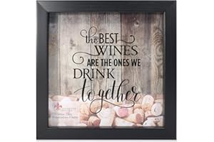 Lawrence Frames 10x10 Black Shadow Box Wine Cork Holder, Nero, 10 x 10