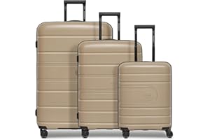 REDOLZ Hartschalen Koffer-Set 3-teilig | alle Koffer 6 cm Dehnfalte | aus hochwertigem, leichtem Polypropylen | 4 Doppelrollen & TSA-Schloss für Damen & Herren (Essentials 11)