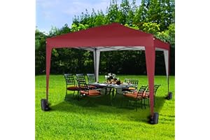 MCC DIRECT MCC - 3x3m Pop-up Gazebo Waterproof Outdoor Garden Marquee Canopy NS (Red)