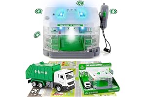 Otto Car Wash Toy Playset, With Push And Play Skip Lorry - Stimulate Real Car Washing Experience With Lights, Steam Spray, Sound, Voice Call System – Comes With Activity Waterproof Foldable Car Mat