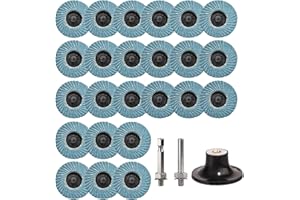 BRESUCNY Disco Lamellare Mole, 27 Pezzi 2 Pollici 50 mm Disco lamellare Mole lamellari, dischi abrasivi a lamelle per Levigatura a Disco Lamellare 40Grit 60Grit 80Grit 120Grit, per levigatura a disco lamellare