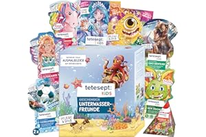‎TETESEPT tetesept Kids Gift Box Frolumbus Adventure - Children's Bath Additive Gift Set with Bubble Bath, Bath Surprise & Children's Shower - with Skin-Friendly Formula - Set of 9 in Gift Box
