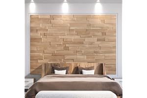 Pannello da parete 3D in rovere, rovere testurizzato, rivestimento in legno, Wooden Wall Design, OZO Lite (1 m2)