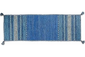 RUG EMOTION Tappeto Tribal - 200x60- Home & Living - Ideale per qualsiasi tipo di ambiente: Cucina Bagno Soggiorno Camera. Realizzato a mano in cotone dallo stile contemporaneo e moderno - Lavabile a 30°