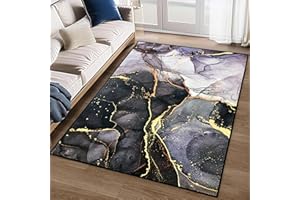 Decorator HOME Designer Teppich Fancy II für Wohnzimmer – Waschbar & rutschfest 120x160 cm - Fußbodenheizung geeignet - Polyester Dunkelgrau Vielseitig & Pflegeleicht