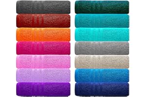 Lashuma Toalla de Ducha Naranja Serie: London, Toalla de Algodon Grande 70x140 cm, Color: clementinas Naranja