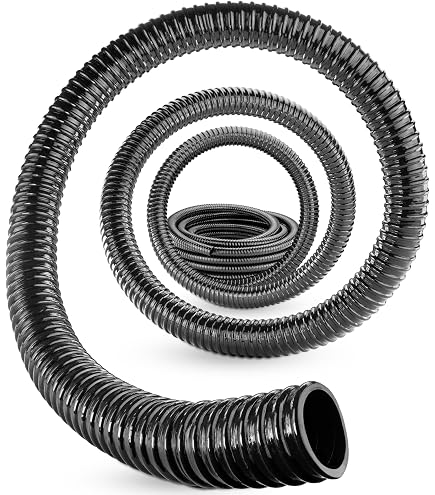 Tuyau Noir 30mètres Résistant Uv Tuyau De Bassin Spiralé HUGGY 50 Mm - 30 Mètres, PVC Résistant Aux UV Pour Pompes Et Filtres Raccord Pompe Filtre Bassin