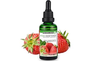ALPHAPOWER FOOD Stévia Gouttes de Fraise - arôme alimentaire naturel I Édulcorant Liquide - très concentré 1 x 50 ml. flavour Stevia drops, Flavdrops