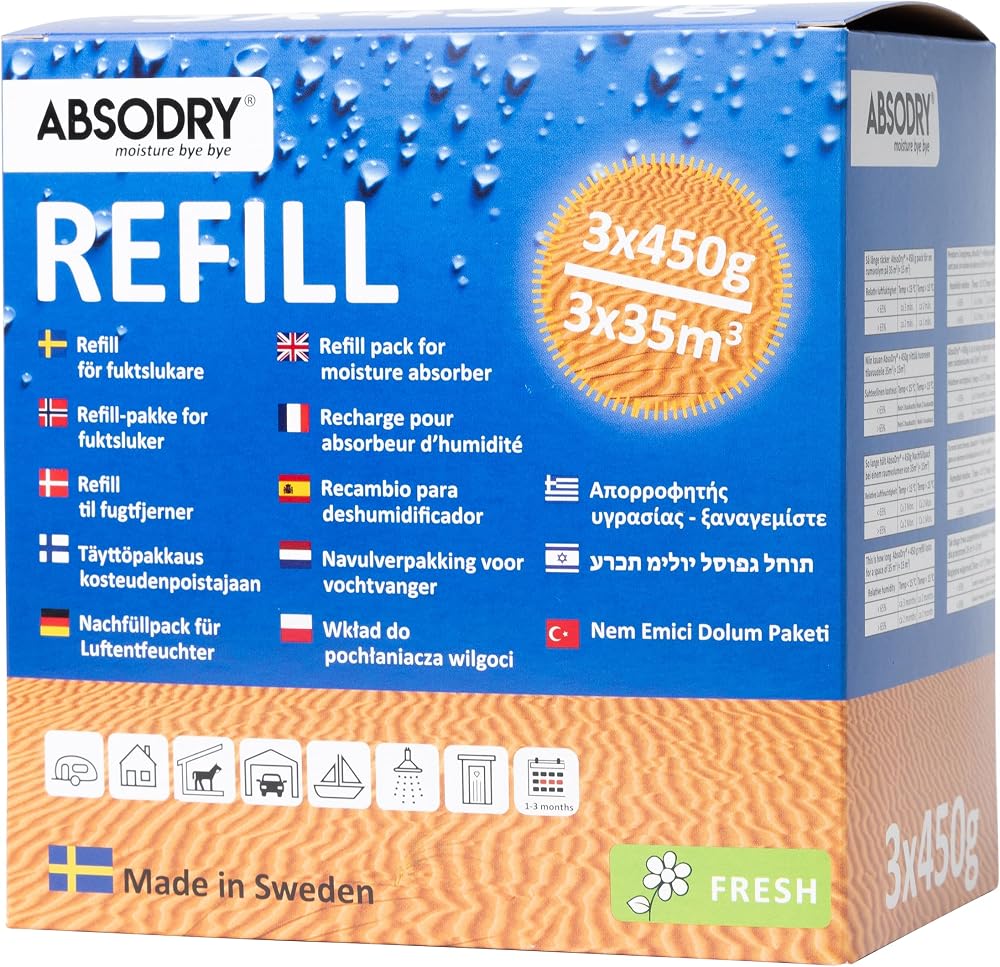 ABSODRY by TORRBOLLEN Classic – Yedek paket 3 x 450 g taze koku