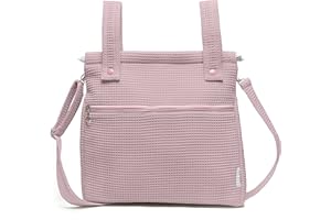 Nenel Bolsa Panera Para Carrito de Bebé piqué Gofre – Bolsa Talega para Carrito de Bebé piqué Waffle - Rosa maquillaje - Handmade