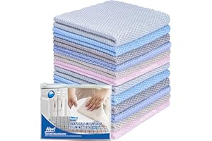 Poktlife Bayeta de Limpieza de Microfibra,Paños de Microfibra Mágicos, Paños Ultrasuaves y Grandes de Primera Calidad para Cocina (25_x_25_cm Pack de 6)