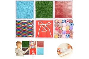 ODOXIA Tappetini Sensoriali | Pannelli Sensoriali Per Bambini | Oggetti Indispensabili Per La Camera Sensoriale | Accessori Per Bambini Con Esigenze Sensoriali | Tappetino Tattile | Sensory Wall | 6 Pz