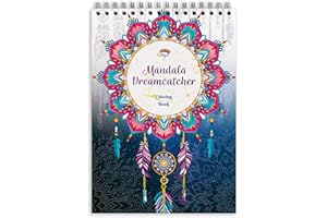 Libros de Mandalas para Colorear Adultos Colorya - Tamaño A4 - Mandala Dreamcatcher Libro de Mandala para Adultos - Papel de Calidad, Sin Sangrado Medio, Impresión a una Cara