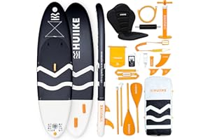 Deska do Stand Up Paddle z Akcesoriami Premium – HUIIKE | Nadmuchiwana Deska SUP dla Dorosłych z Aluminiowym Wiosłem | Stand Up Paddleboarding – Doskonała Stabilność i Wytrzymałość
