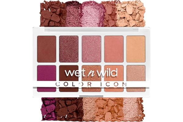 Wet n Wild, Palette 10 Nuances Color Icon, Palette de Fards à Paupières, 10 Couleurs Richement Pigmentées pour un Maquillage Quotidien, Formule Longue Durée et Facile à Mélanger, Heart & Sol