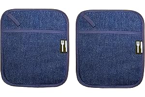 Sainsburys Pair of Ulster Weavers Blue Denim Oven Mitts/Gloves