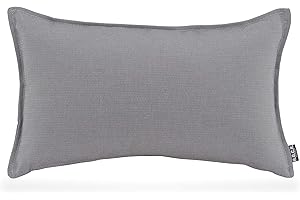 ‎H.O.C.K. H.O.C.K. Caribe Outdoor Kissen inkl. Füllung 50x30cm wasserabweisend/lichtecht (6-7) für den Garten (50x30cm, Hellgrau)
