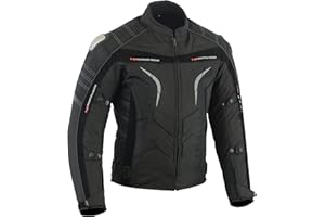 SPEED MAXX SPEED HAWK MENS METAL PROTECTION SHOULDERS CE ARMOUR REFLECTIVE MOTORBIKE/MOTORCYCLE TEXTILE JACKET