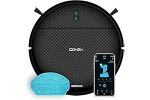 ‎CECOTEC Cecotec Robot odkurzający z nawigacją żyroskopową i aplikacją Conga M10 X-Treme. 2000Pa, zamiatanie, odkurzanie, szorowanie i mop, autonomia 120 mins, czujniki zapobiegające upadkowi i 2 szczotkom