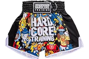 Hardcore Training Muay Thai Lucha Pantalones Cortos Shorts Hombre Kickboxing Boxeo MMA Combat Sport Sparring