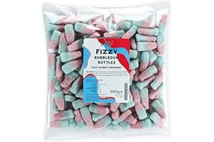 A-Z SWEETSHOP Just Treats Fizzy Bubblegum Bottles (500g Share Bag)