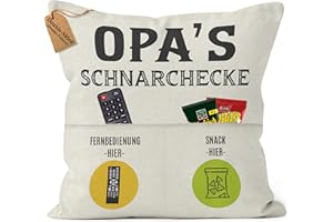 CROWNLY CRYSTAL® Kissenbezug 45x45 Vatertagsgeschenk für Opa Geschenk für Männer Ruhestand Geschenk Personalisierte Geburtstagsgeschenk für Männer Lustige Geschenke