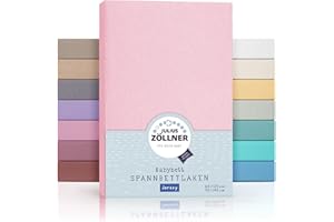 Julius Zöllner - Pack doble de dos sábanas bajeras para cunas, tamaño 60 x 120/70 x 140, color rosa, unisex (8380347760)